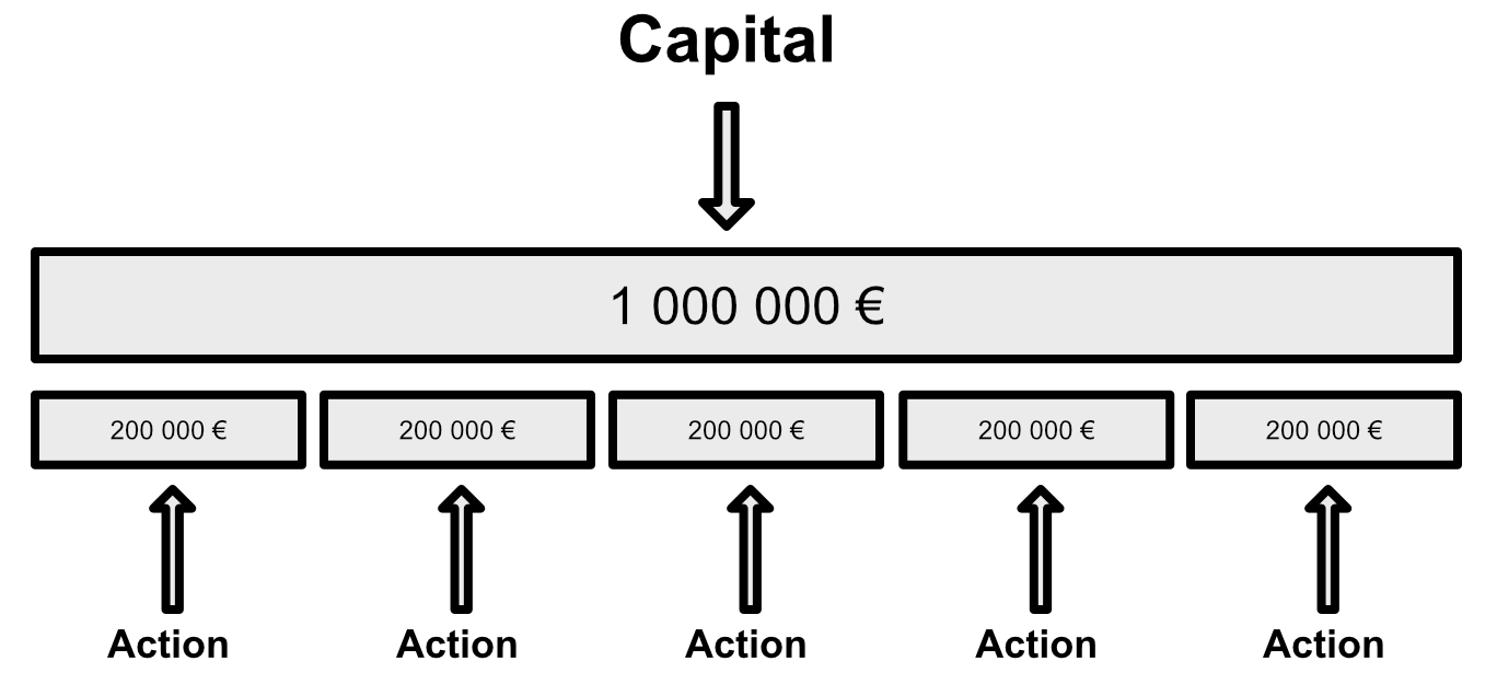 1 000 000 euros de capital en action